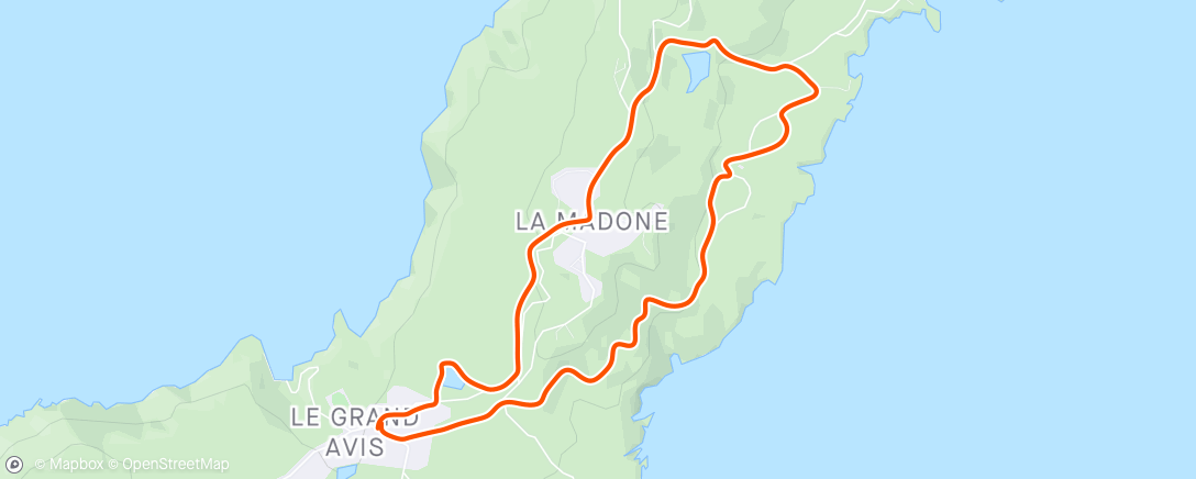 Mappa dell'attività Promenade insulaire
