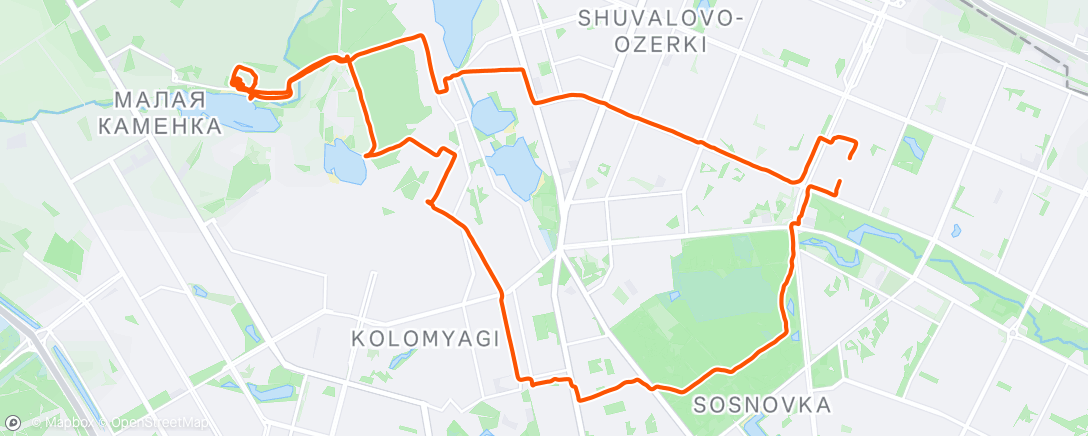 Map of the activity, Мтб райд на трассу шувал карьера