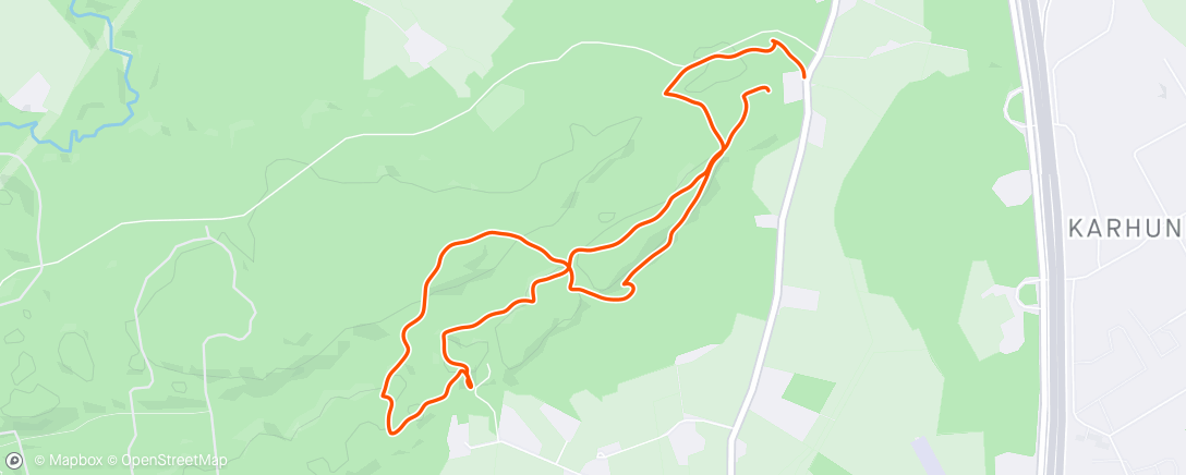 Map of the activity, Evening Run