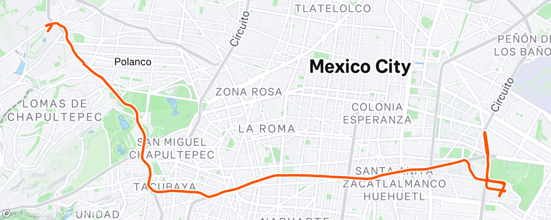 Carte de l'activité Carrera por la mañana