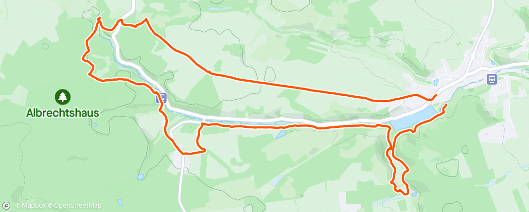 Map of the activity, Lauf am Morgen