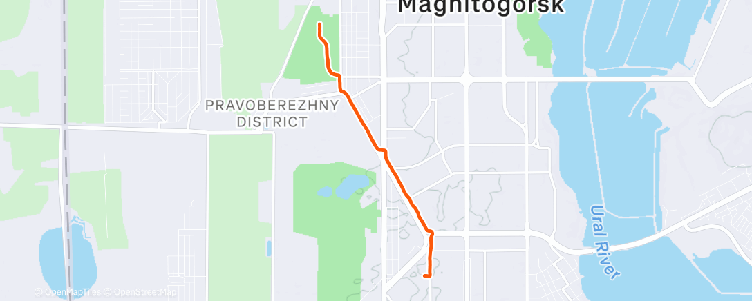 Map of the activity, Morning Run