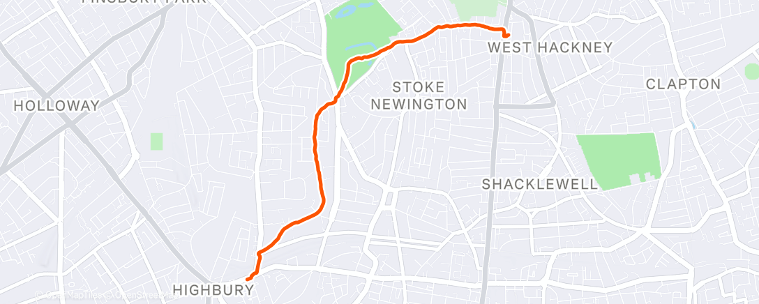 Map of the activity, Afternoon Walk