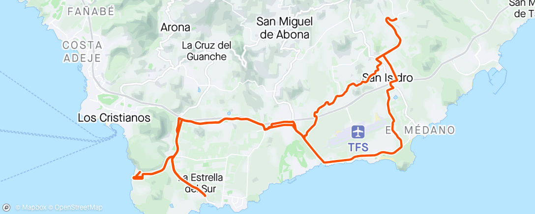 Map of the activity, El Salto