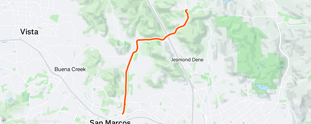 Map of the activity, Afternoon Ride