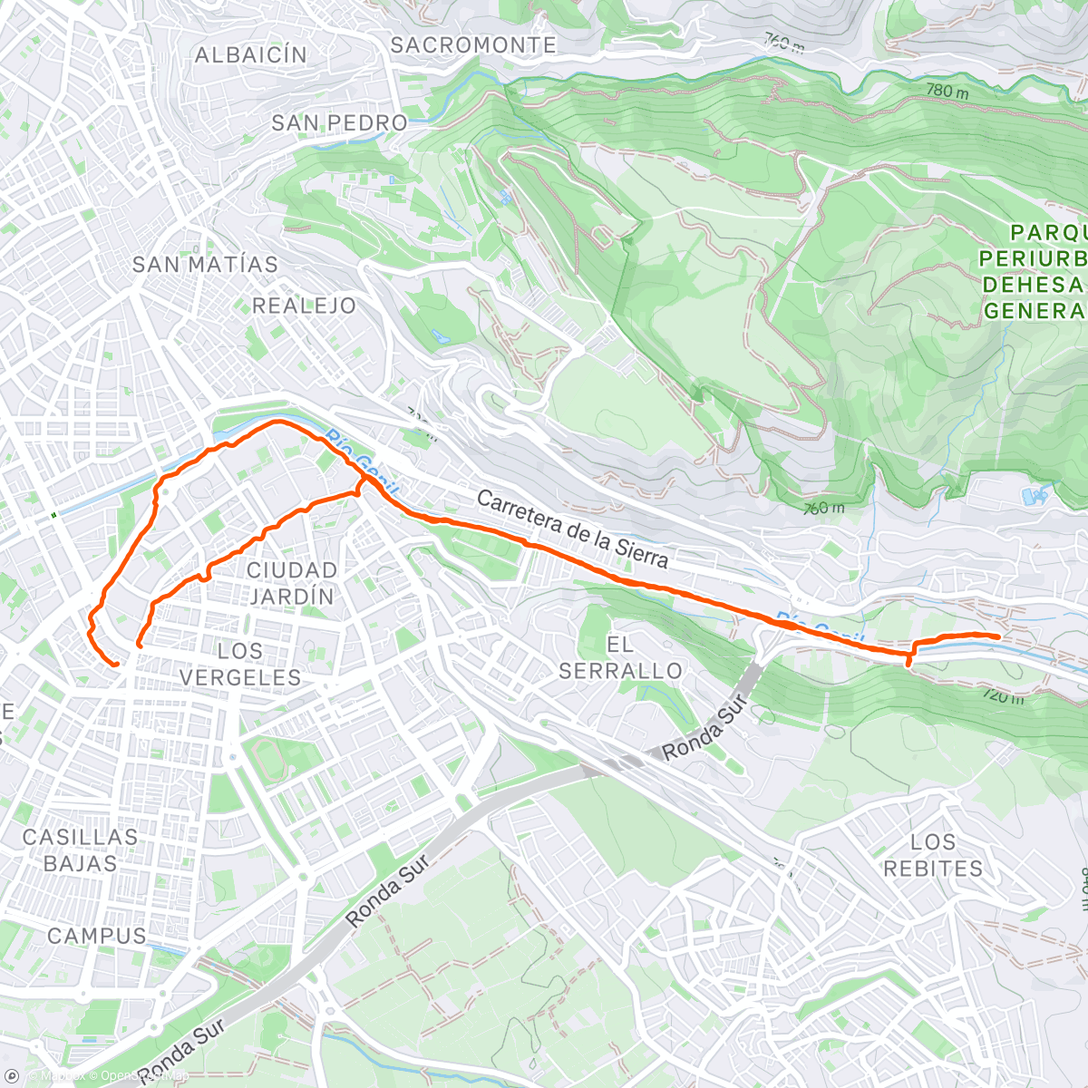 Map of the activity, Evening Walk