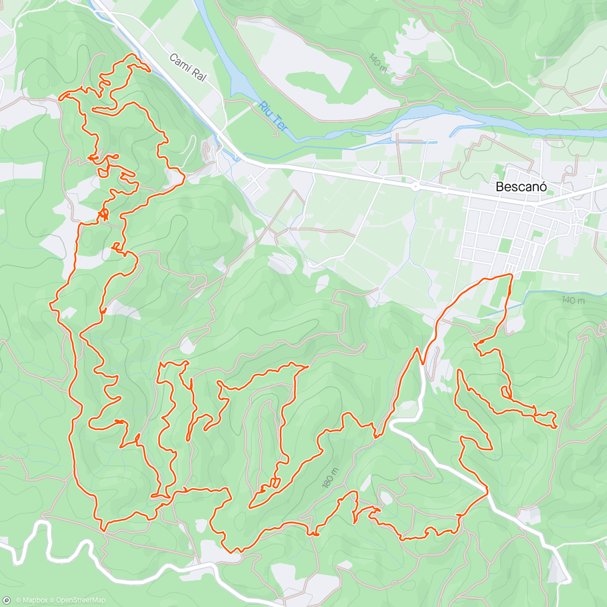 Mapa de la actividad (seguint el recorregut de la cursa de el senglar i una miqueta mes 😋)