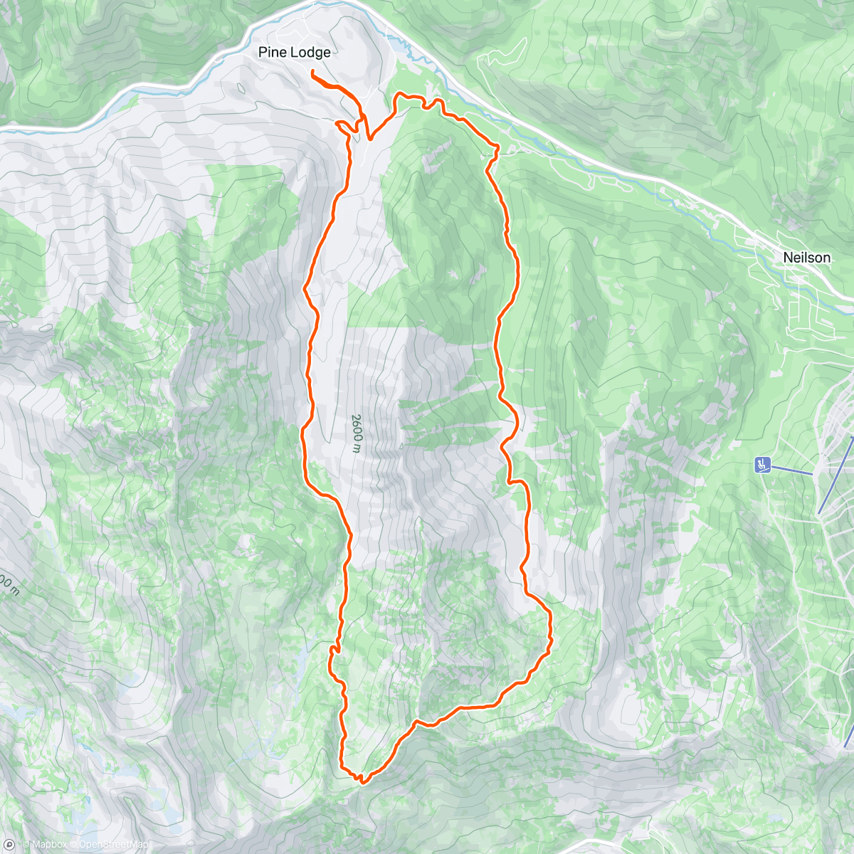Map of the activity, Days to Cardiff Fork