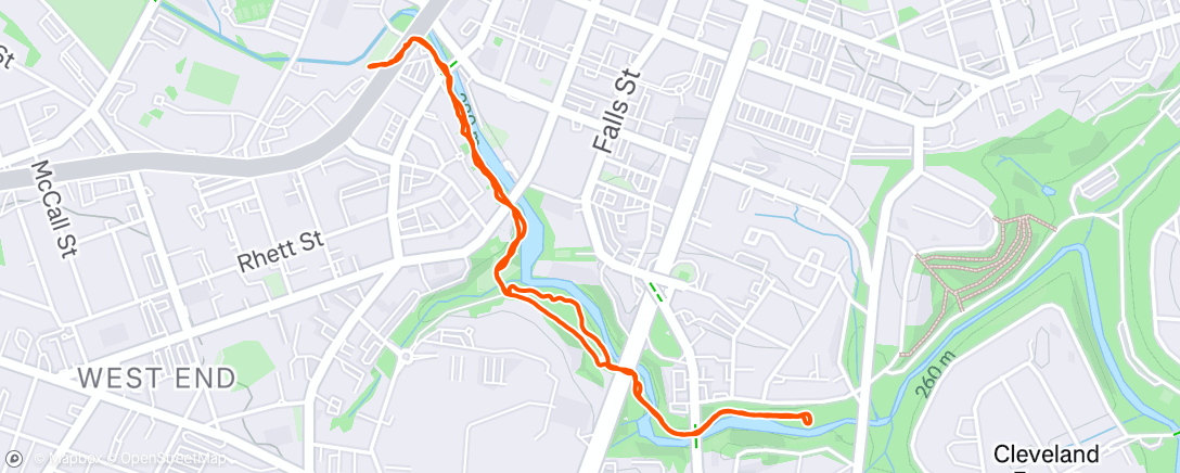 Map of the activity, Evening Hike