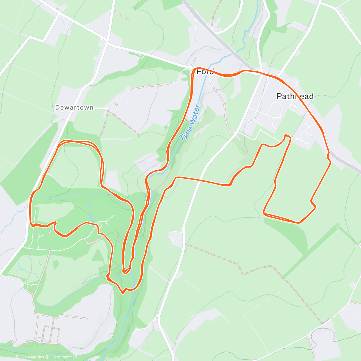 Map of the activity, Vogries trail half -  hills, mud, wildlife, loads of fun. Nine down.