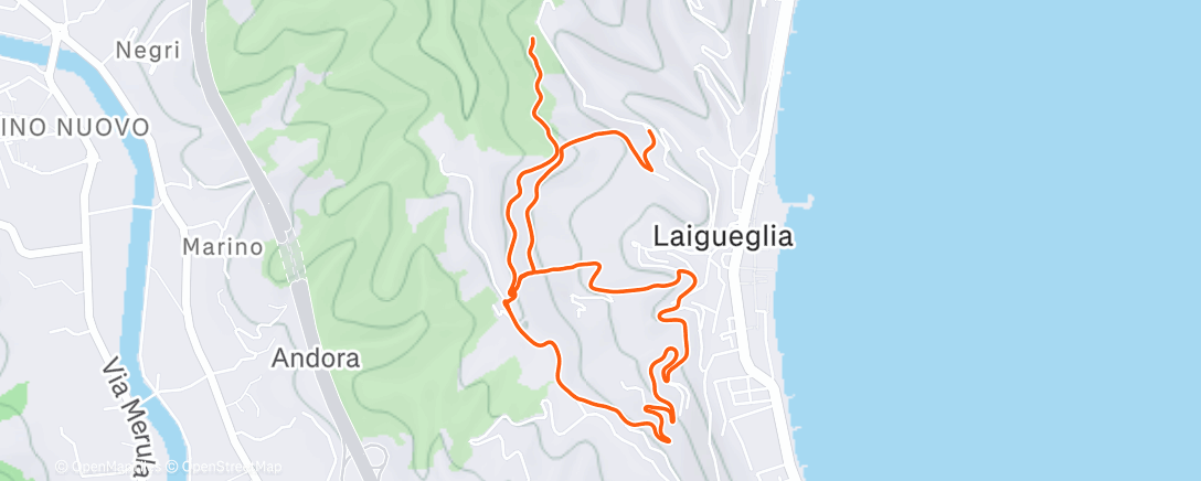 Map of the activity, Sessione di mountain biking pomeridiana