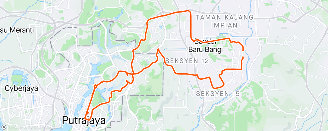 Map of the activity, Stomach Ache Ride