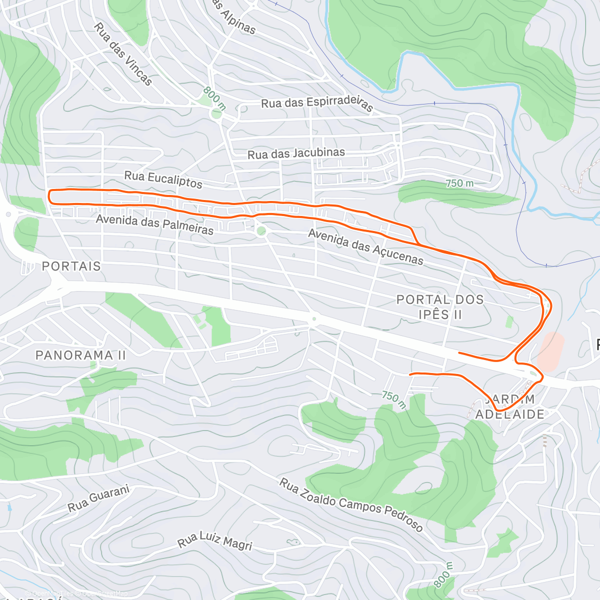 Map of the activity, Bora 🏃🏽‍♂️🏃🏻‍♀️