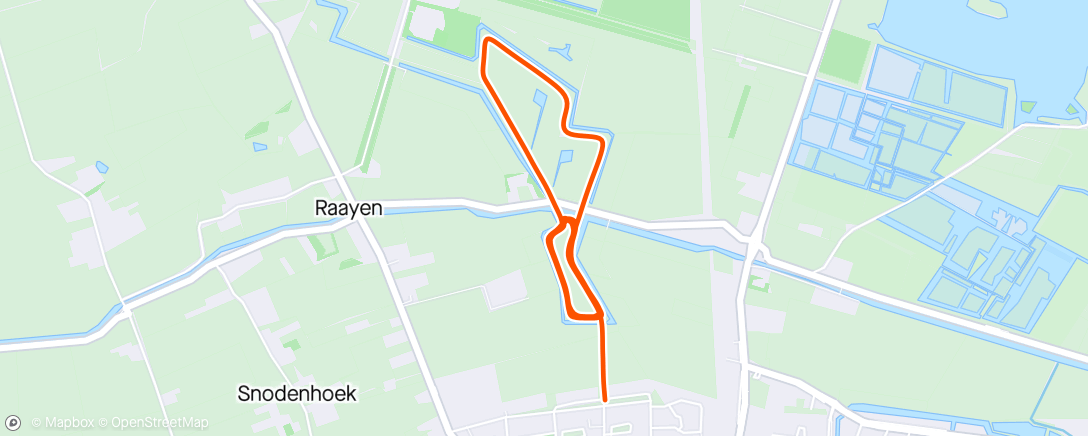 Map of the activity, 10 x 400 meter