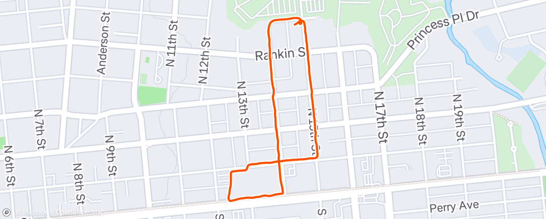 Map of the activity, Morning Walk