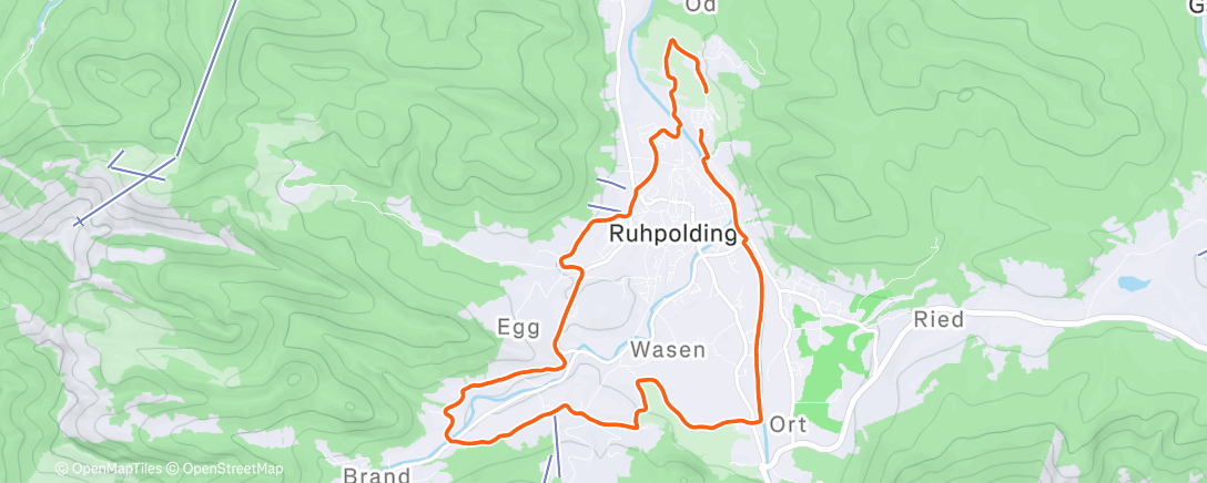 Map of the activity, FlatRun
