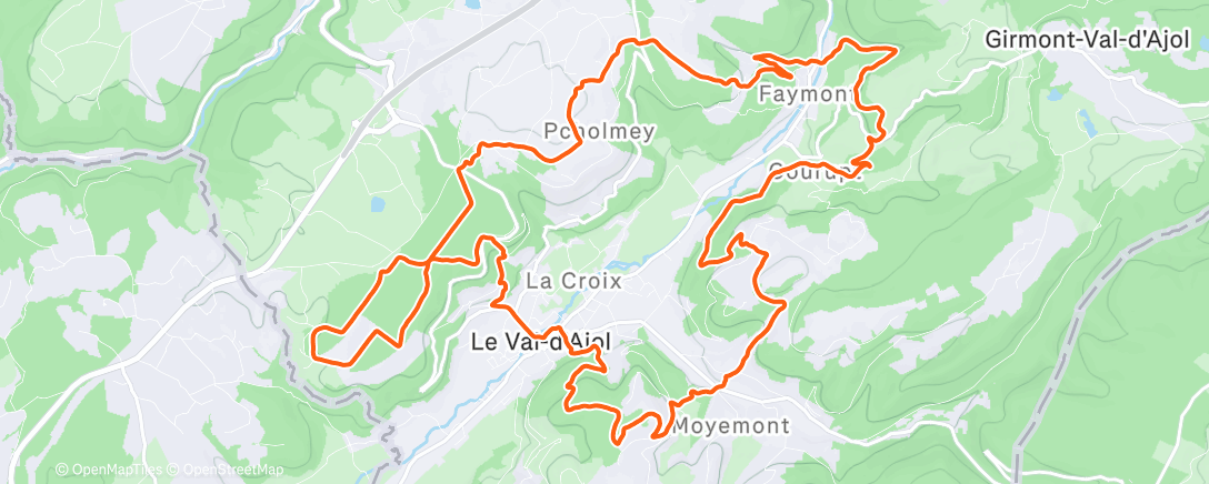 Map of the activity, Trail flageolet