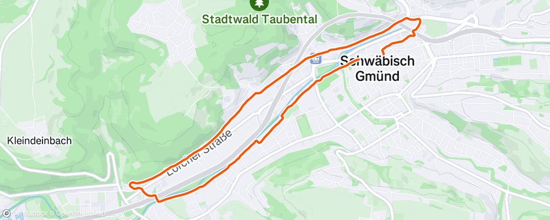 Map of the activity, Night Run