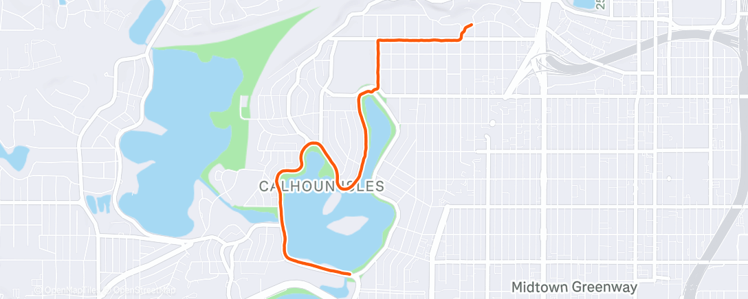 Map of the activity, Morning Walk