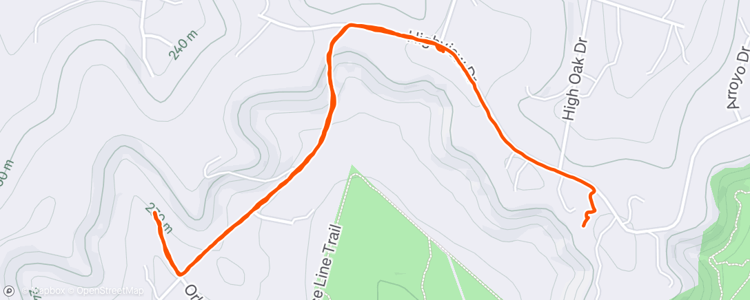 Map of the activity, Evening Walk