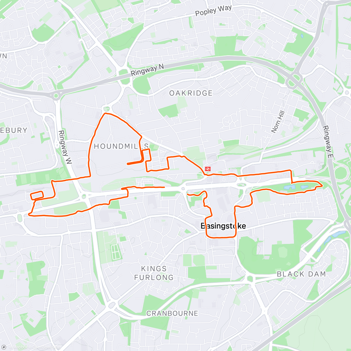 Map of the activity, After work run