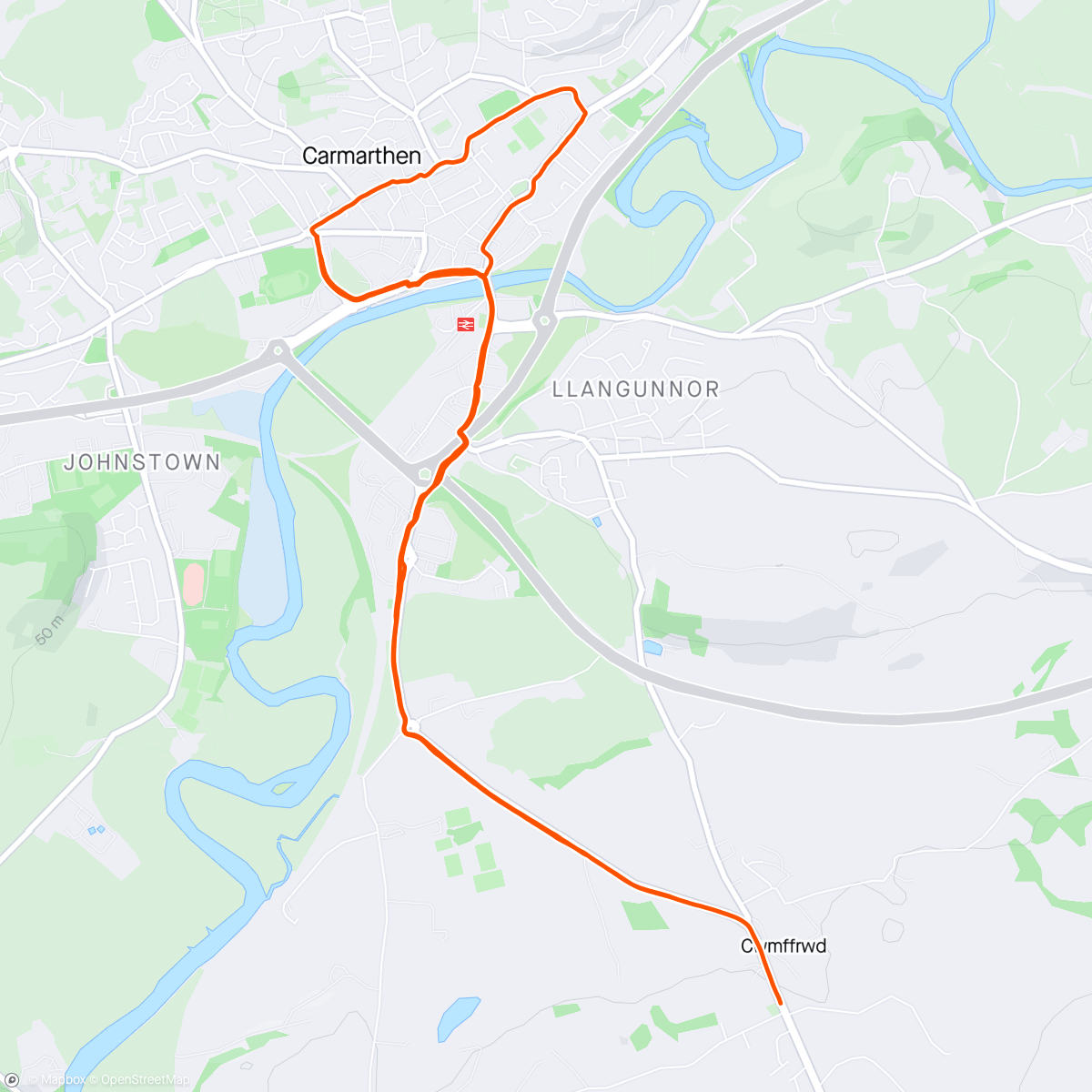 Map of the activity, Local roads