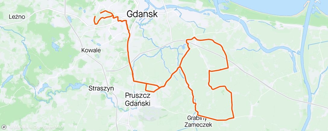Map of the activity, Bezpieczny Kolarski Czwartek no. 11