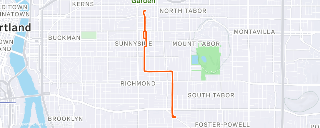 Map of the activity, Portland