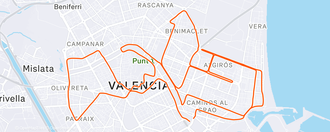 Map of the activity, Valencia Marathon 2025 : 2:37:35  moonshot achieved 🚀🌝