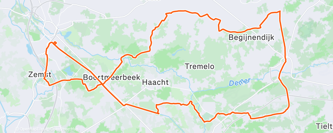 Map of the activity, Middagrit