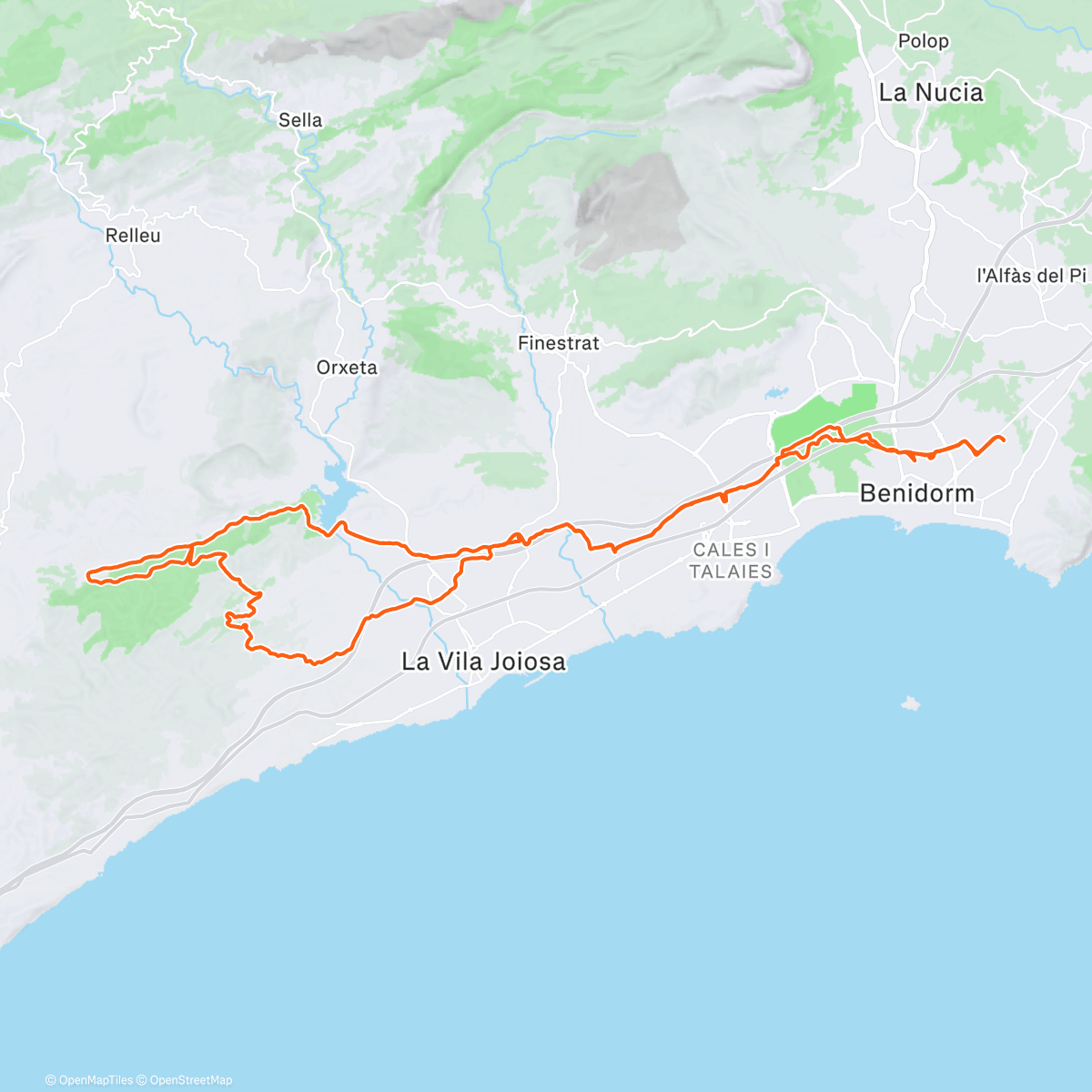 Map of the activity, Al Cantal