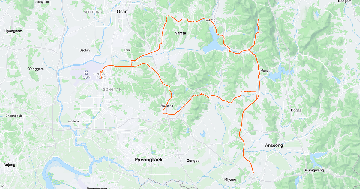 07/25/2012 평택시, 경기도, South Korea | Strava