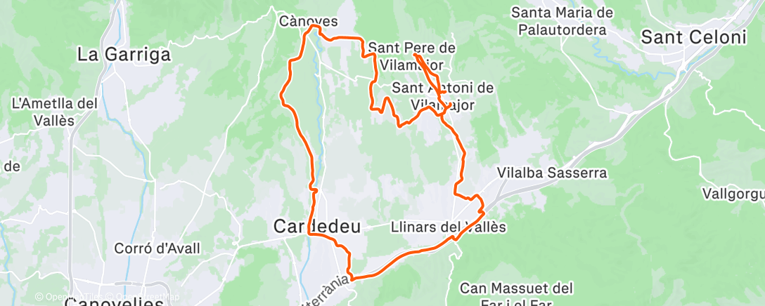 Map of the activity, Morning Ride