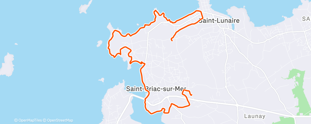 Map of the activity, Trail le midi
