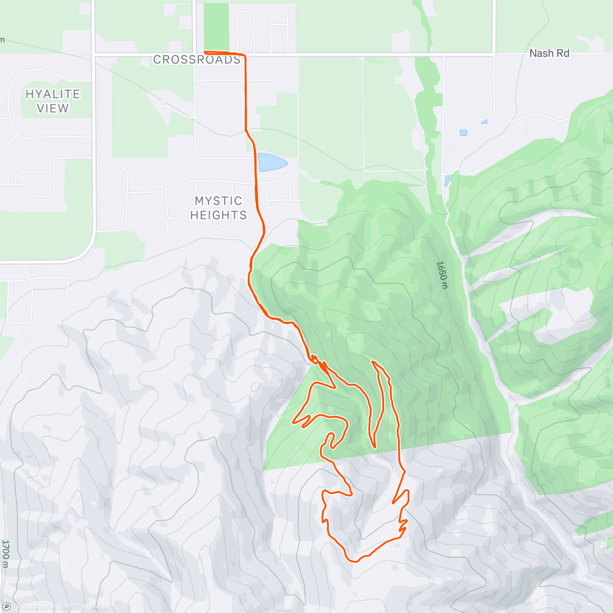 Map of the activity, Just me and the deer