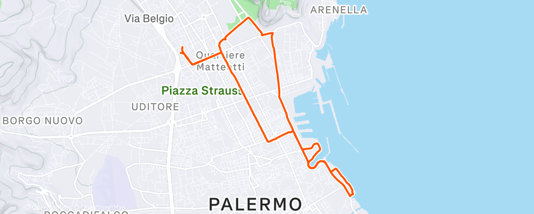 Map of the activity, Giretto alla Cala e Molo Trapezoidale