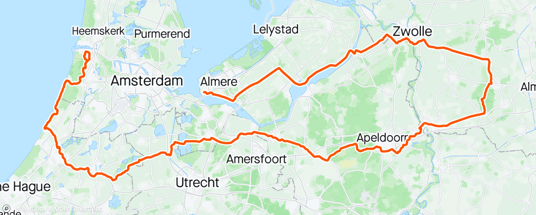 Mapa da atividade, Santpoort - Almere