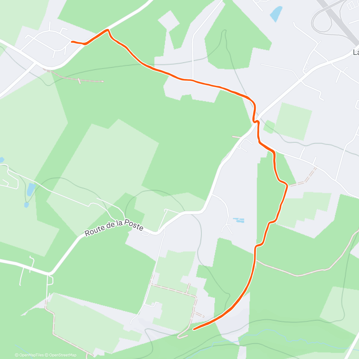 Карта физической активности (Course à pied dans l'après-midi)