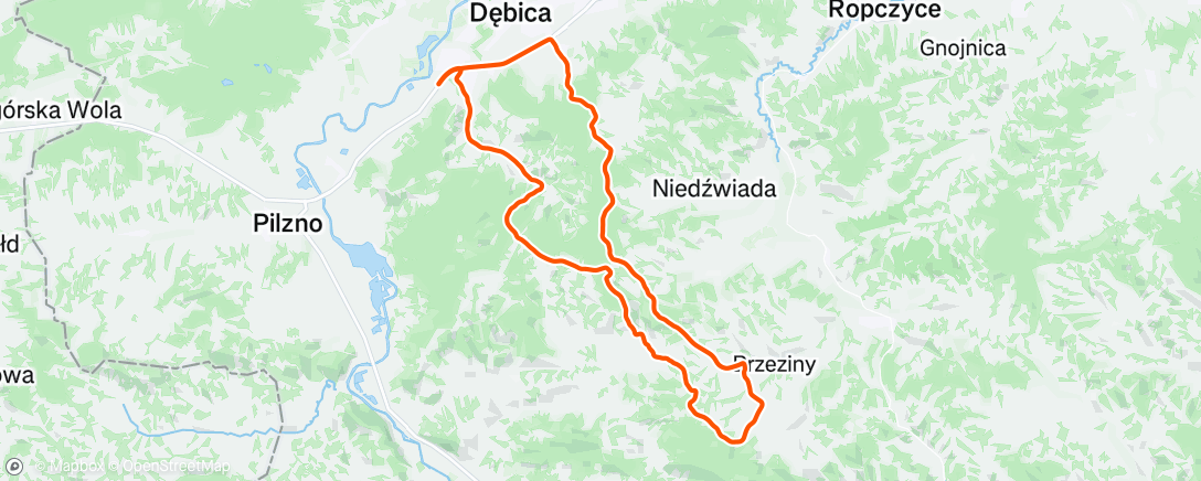 Map of the activity, Afternoon Ride