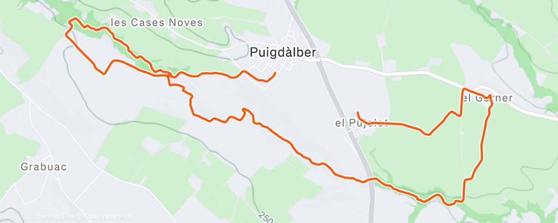Map of the activity, Sant Silvestre de muntanya  4t 🍫