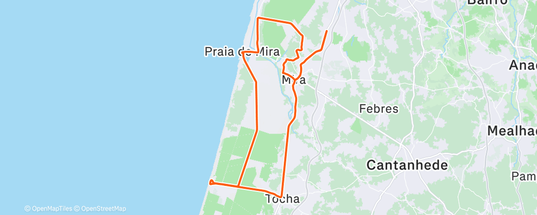 Map of the activity, Volta de bicicleta matinal