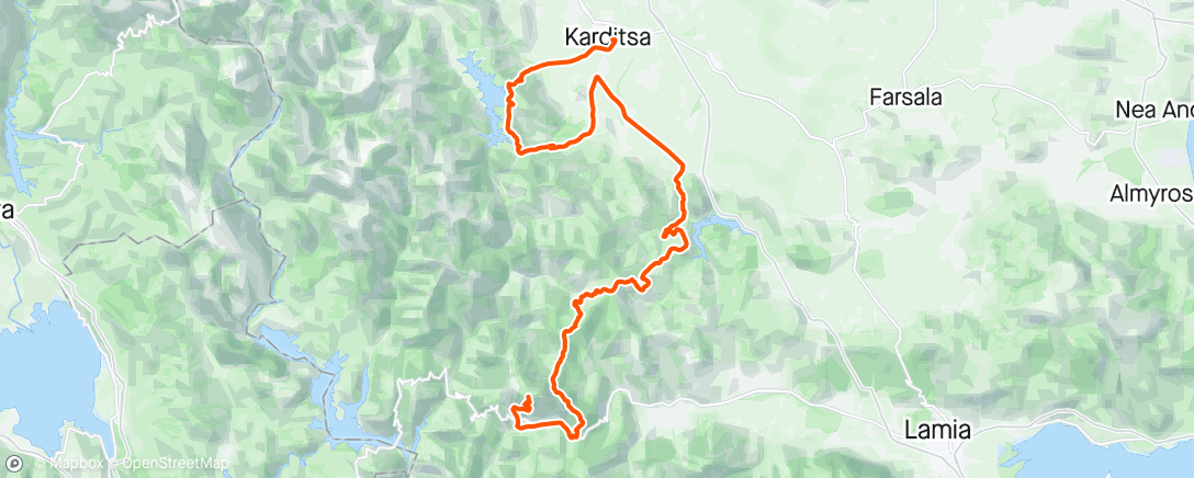 Map of the activity, Tour of Hellas stage 3