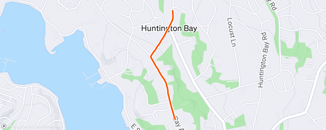 Map of the activity, Afternoon Run