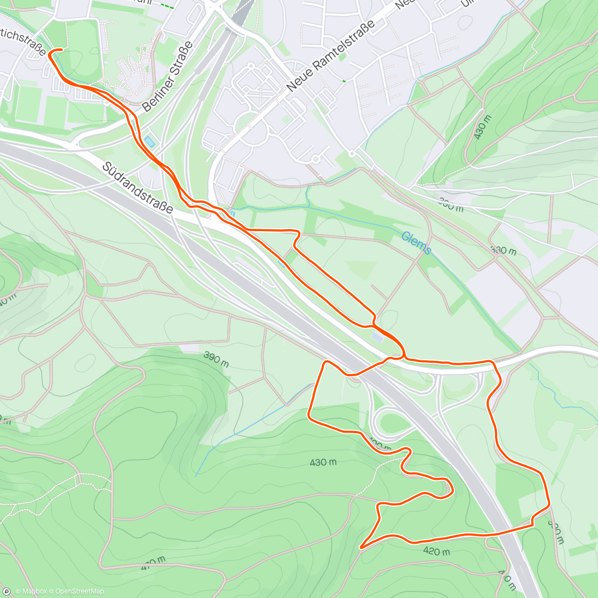 Map of the activity, PLM Waldlauf