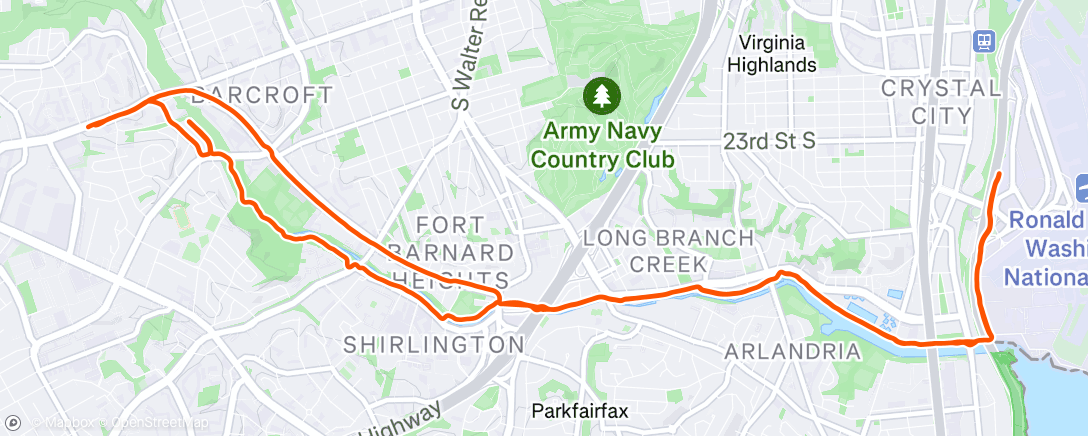 Map of the activity, Morning Run