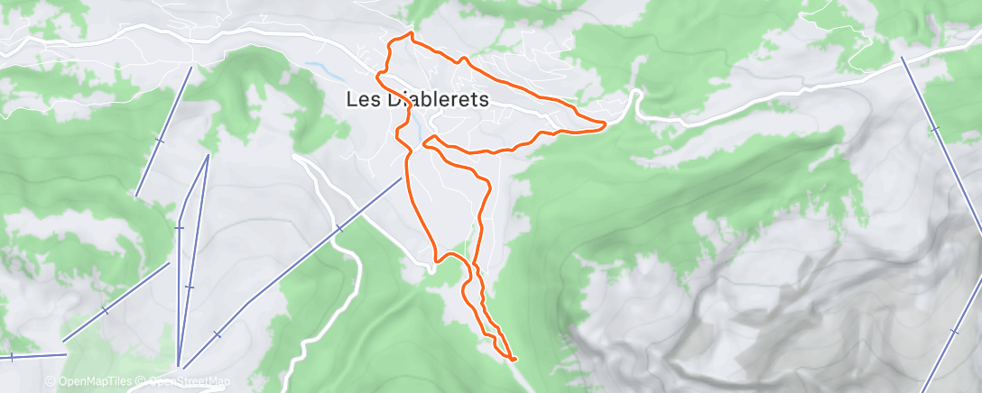 Map of the activity, Trail dans l'après-midi
