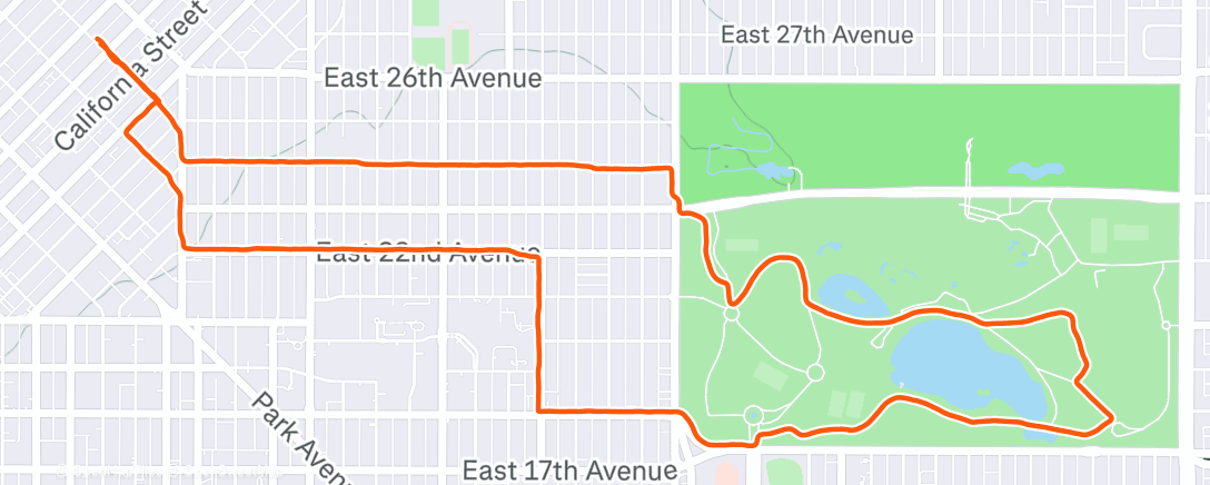 Map of the activity, Morning Run