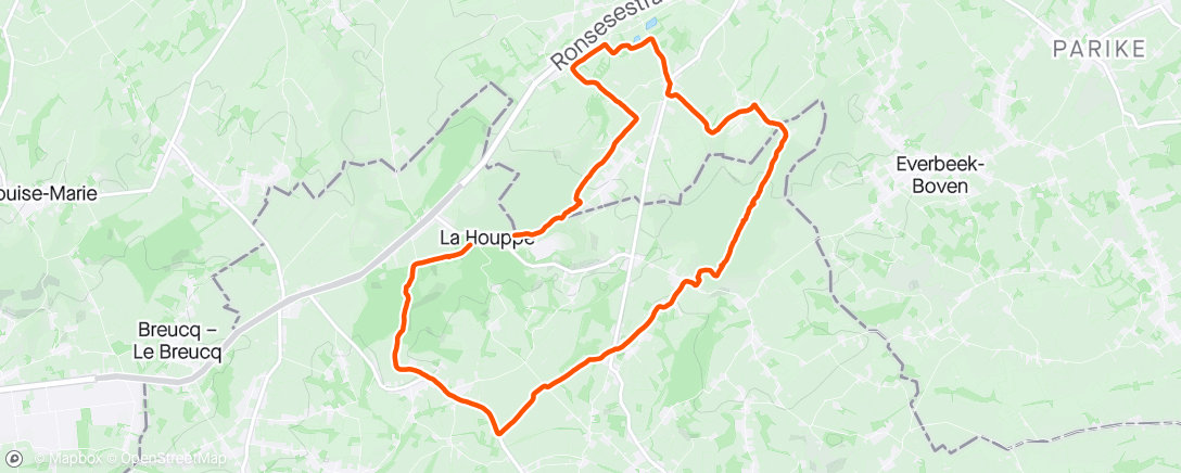 Mapa da atividade, La Houppe en omgeving 😍