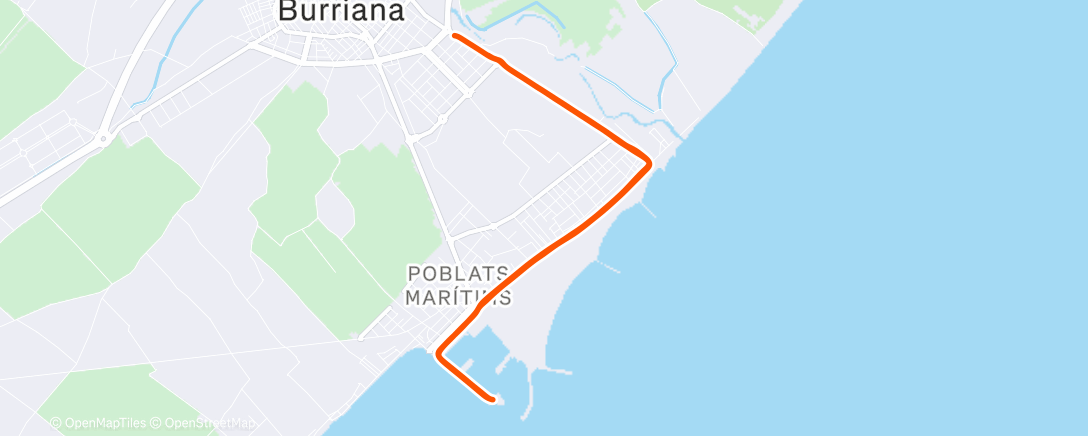 Map of the activity, Carrera a la hora del almuerzo