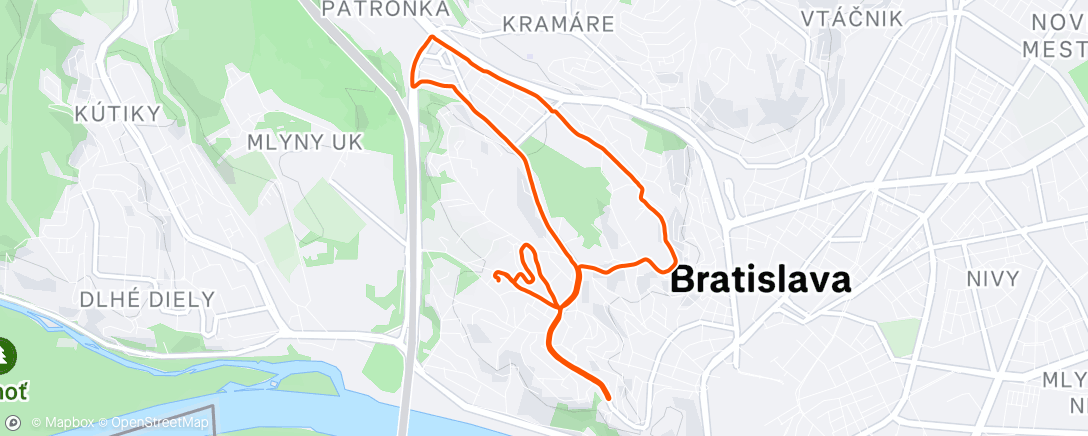Map of the activity, Morning Run